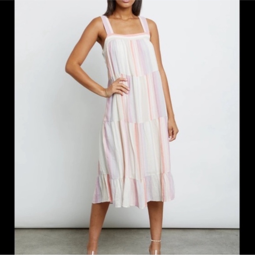 Rails Cotton striped midi dress